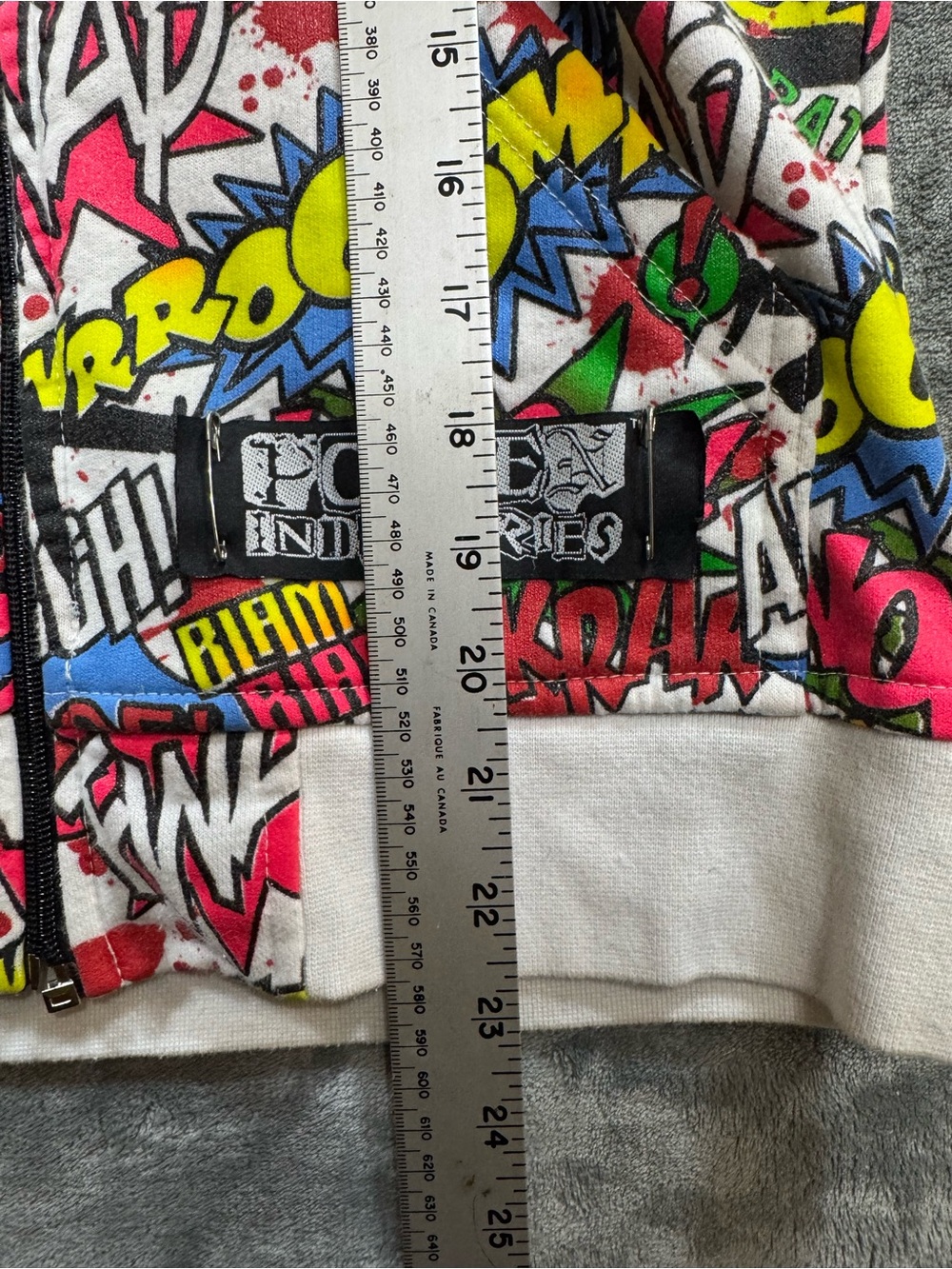 Graphic Comic-Print Hoodie Jacket - Multicolor - Picture 7 of 10
